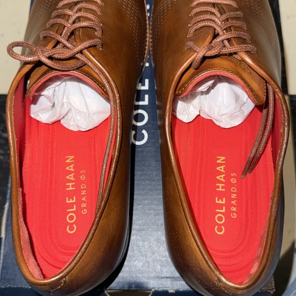 Cole Haan Washington Grand Laser Wing Oxford- British Tan- Lava-EG SZ -10 - Picture 6 of 12